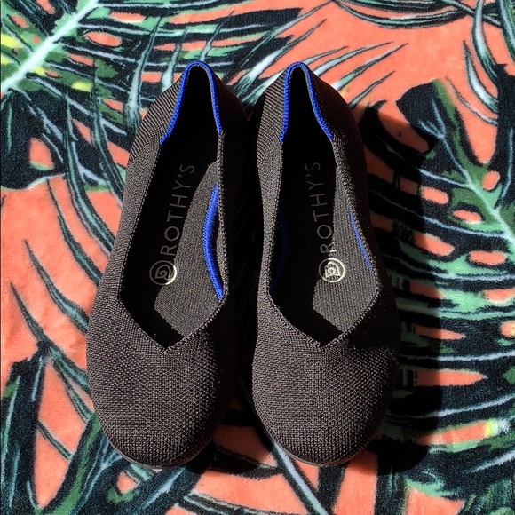 ROTHYS Black Ballet Flats Size 6 - Picture 3 of 8
